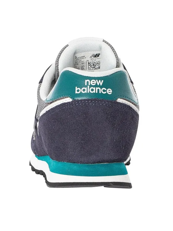 New Balance 373 Suede Trainers - Navy/Green