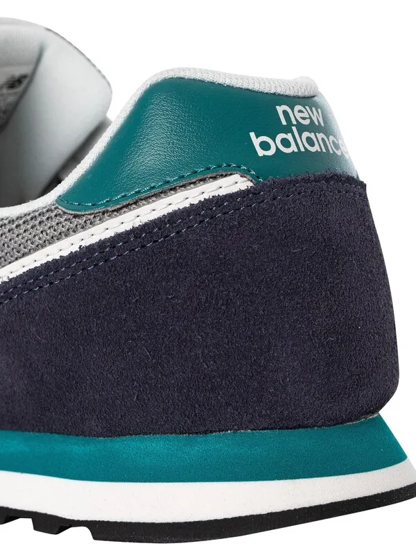 New Balance 373 Suede Trainers - Navy/Green