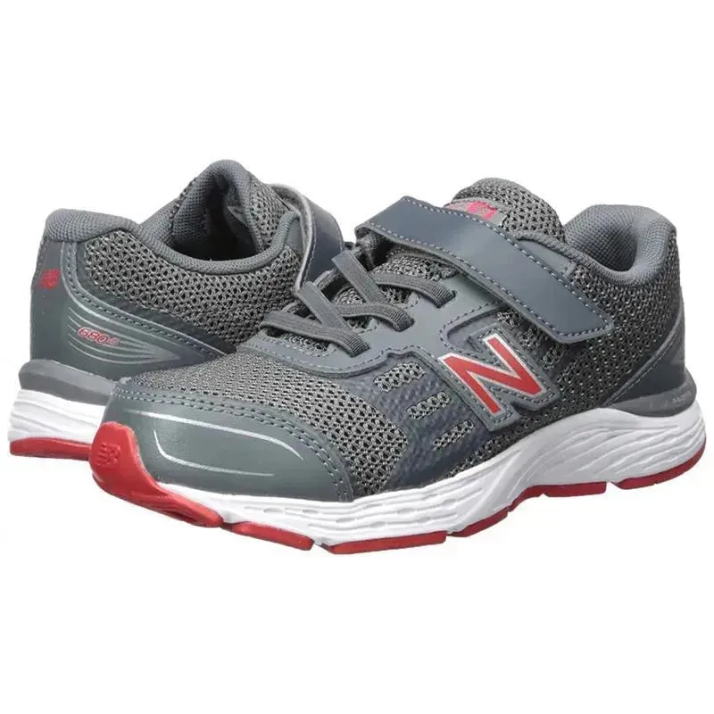 New Balance Kids - 680v5 Running Shoe, Lead/Red