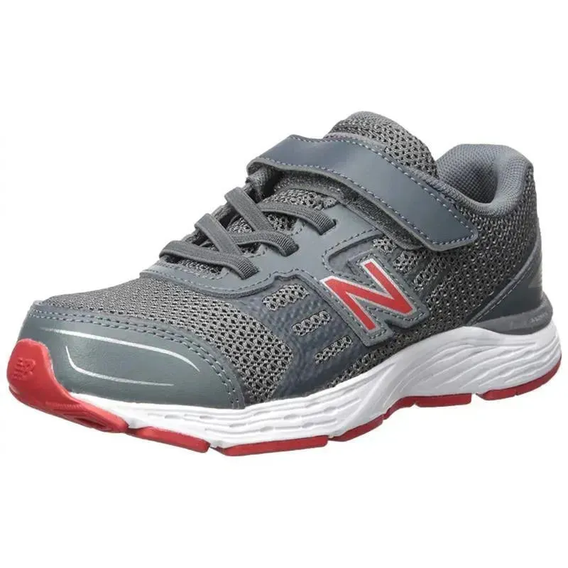 New Balance Kids - 680v5 Running Shoe, Lead/Red