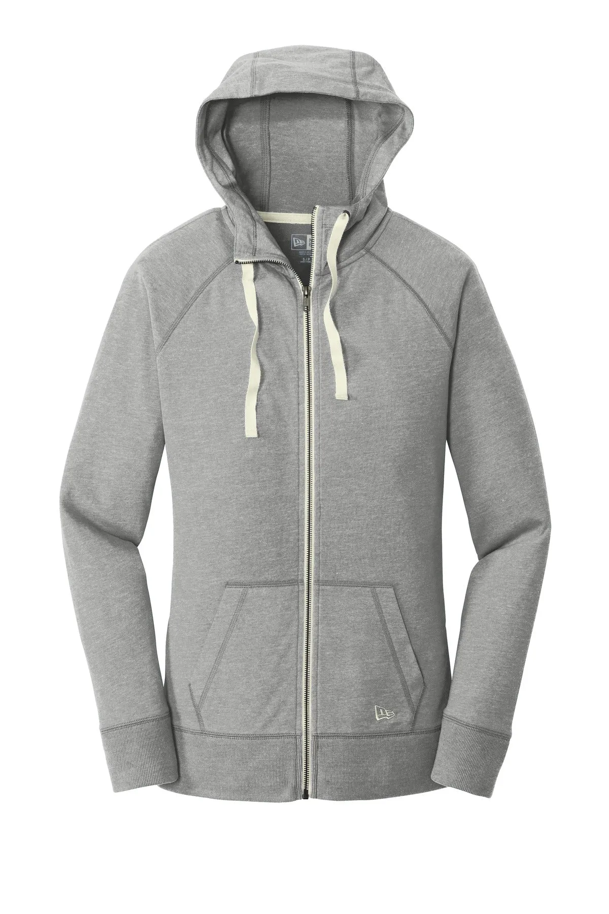 New Era Women's Sueded Cotton Blend Full-Zip Hoodie. LNEA122