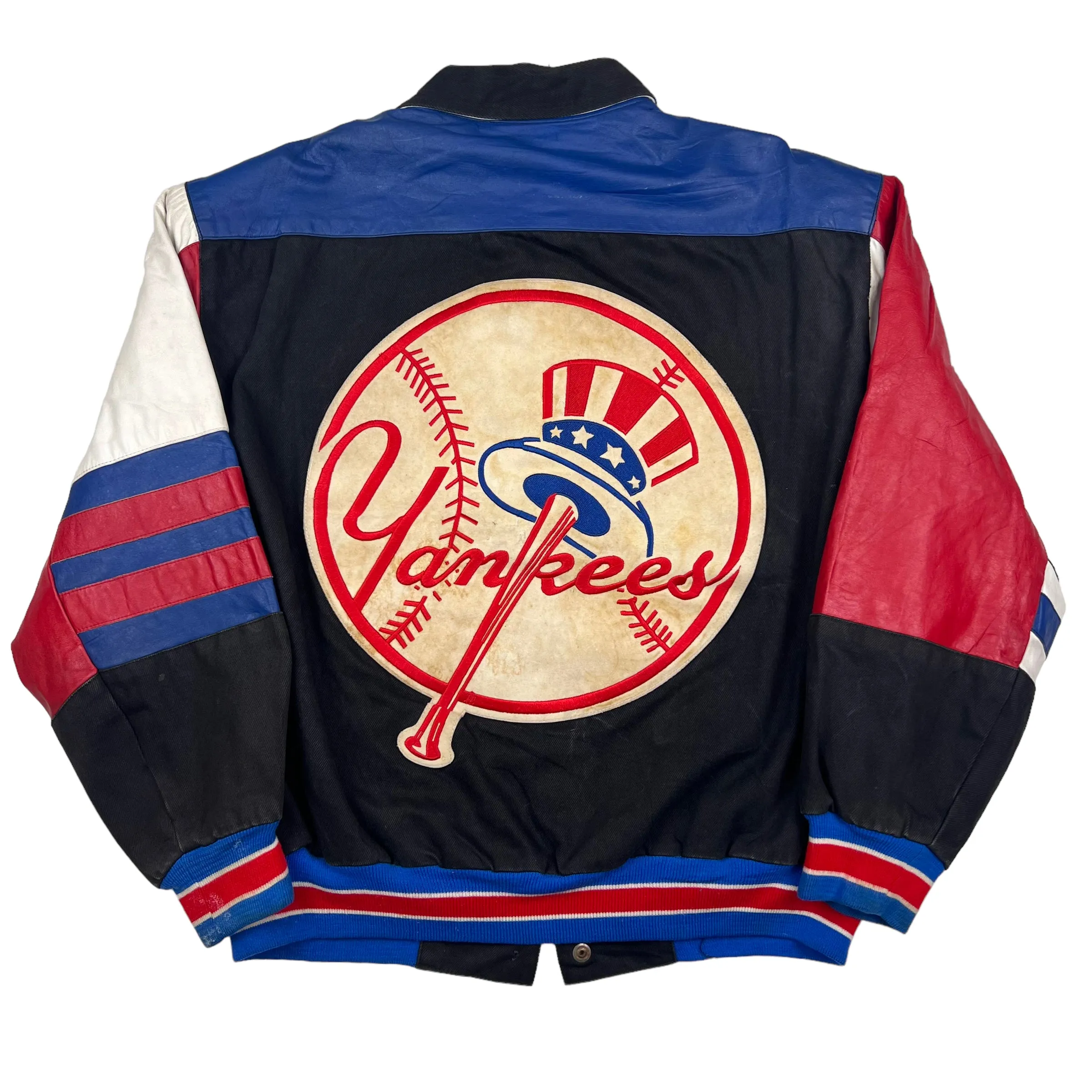 New York Yankees MLB Reversible 90's Vintage Leather Varsity Jacket