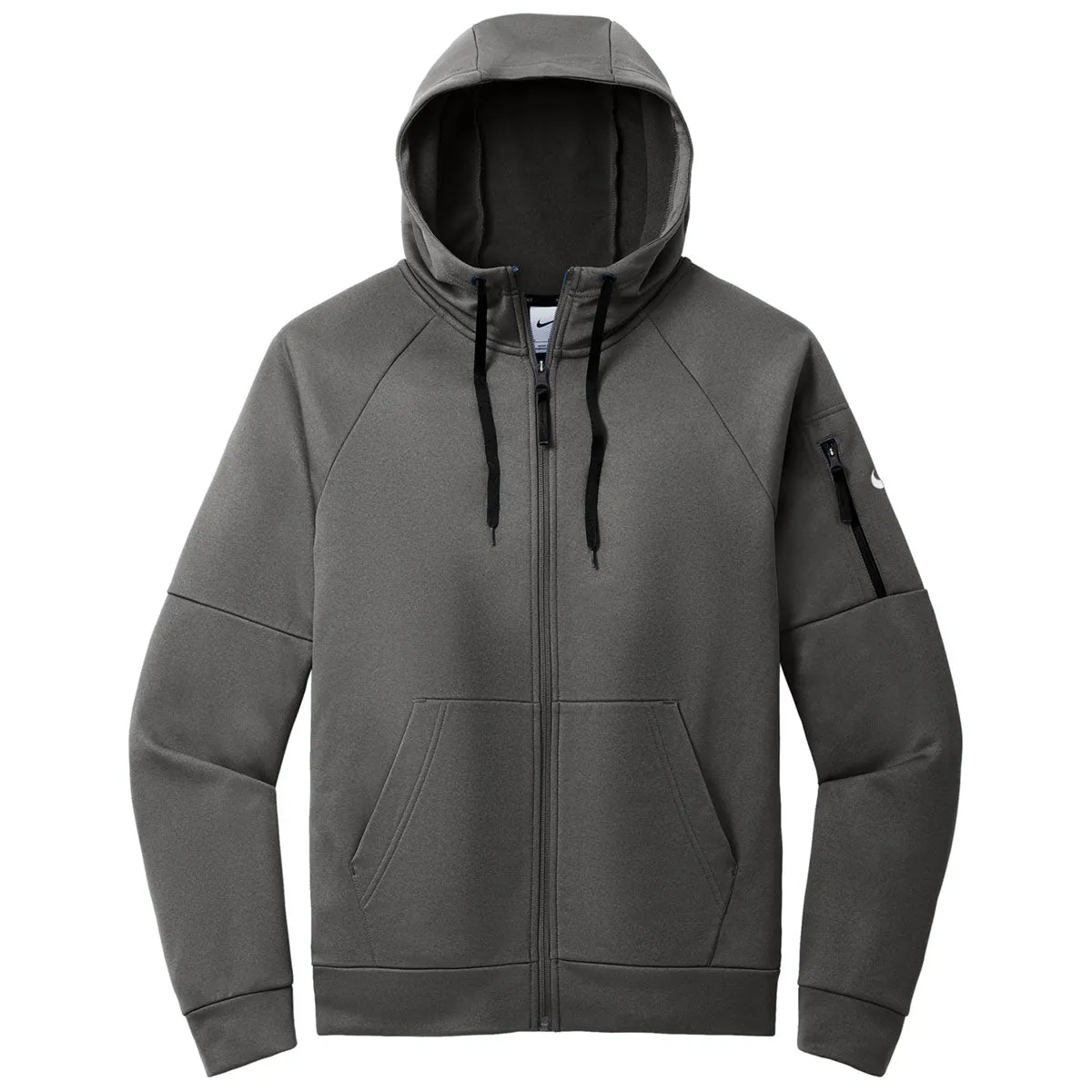 Nike Men's Anthracite Therma-FIT Pocket Full-Zip Fleece Hoodie