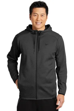 Nike Therma-FIT Textured Fleece Full-Zip Custom Hoodie NKAH6268 Black