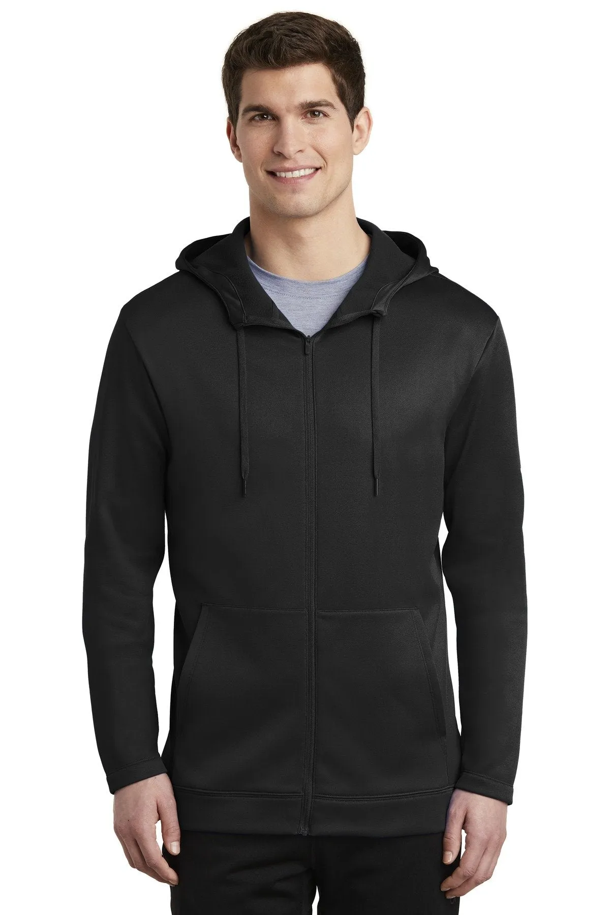 Nike ThermaFIT FullZip Fleece Custom Hoodie NKAH6259 Black