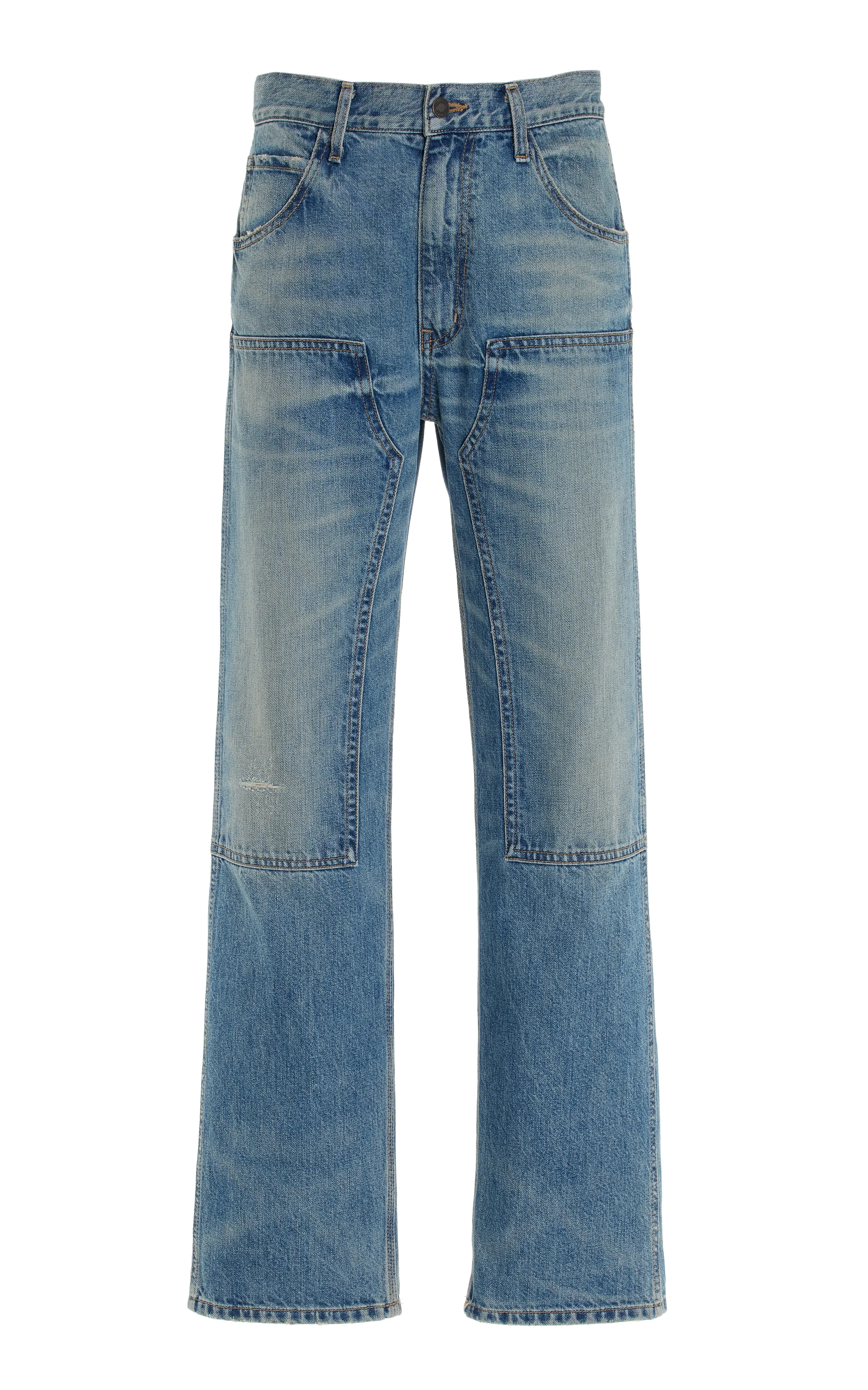 NILI LOTAN Welder Rigid Straight-Leg Utility Jeans