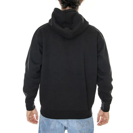 Obey Mens Established Works Bold Zip Hooded Fleece Black Sweatshirt