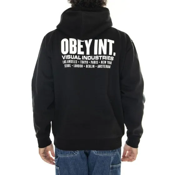 Obey Obey Int. Visual Industries Premium Hooded Fleece Black