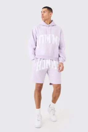 Oversized Boxy Homme Hooded Short Tracksuit | boohooMAN UK