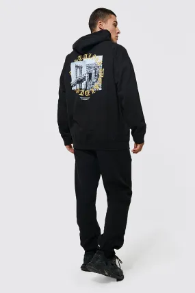 Oversized Brooklyn Photo Print Hooded Tracksuit | boohooMAN UK