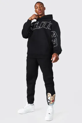 Oversized Ofcl Man Teddy Hooded Tracksuit | boohooMAN UK