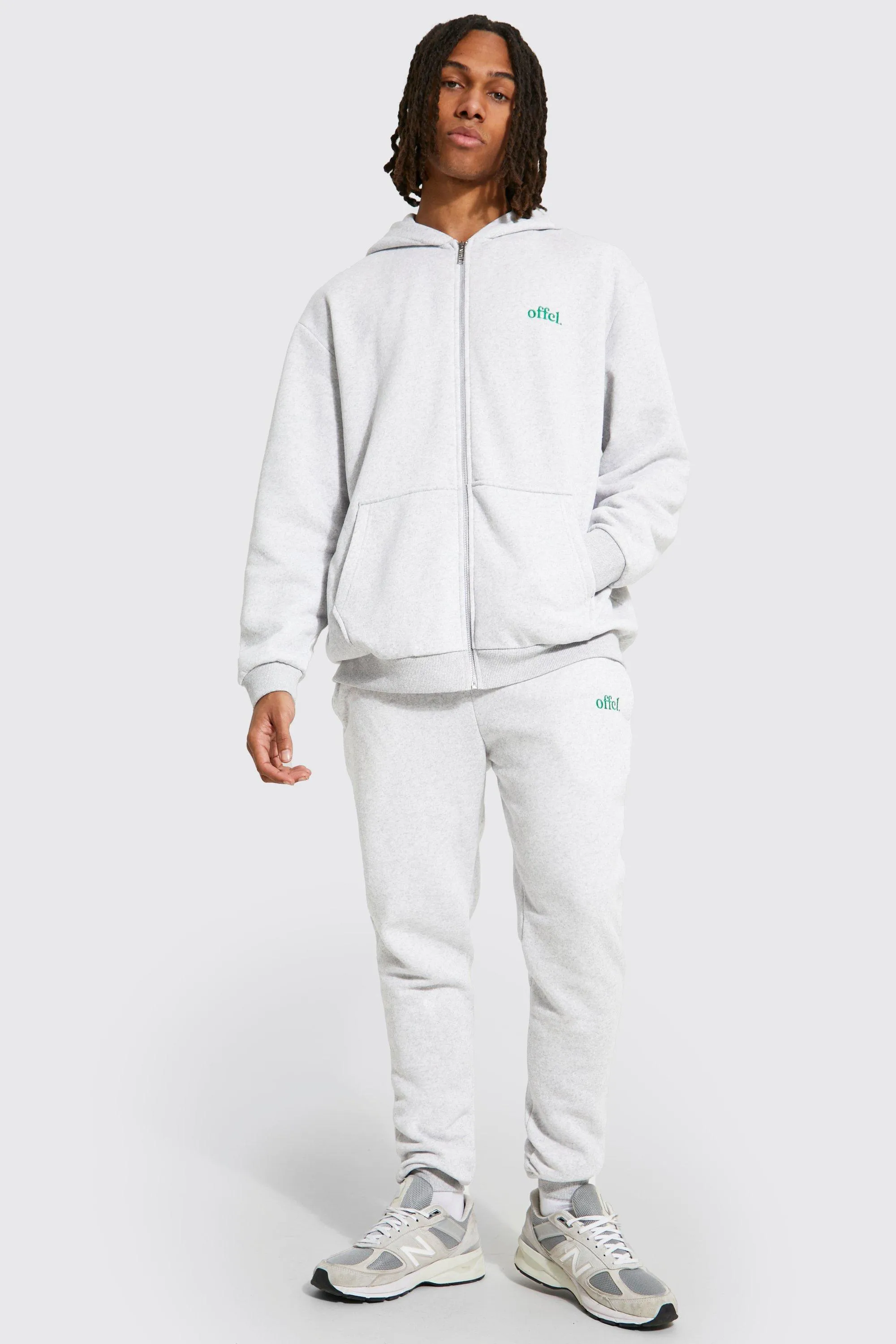 Oversized Offcl Zip Through Hooded Tracksuit | boohooMAN UK