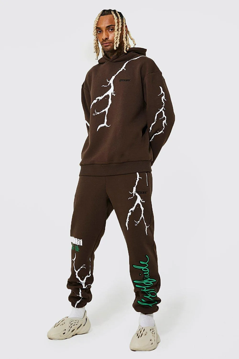 Oversized Worldwide Graphic Hooded Tracksuit