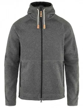 Ovik Fleece Zip Hooded Sweat - Dark Grey