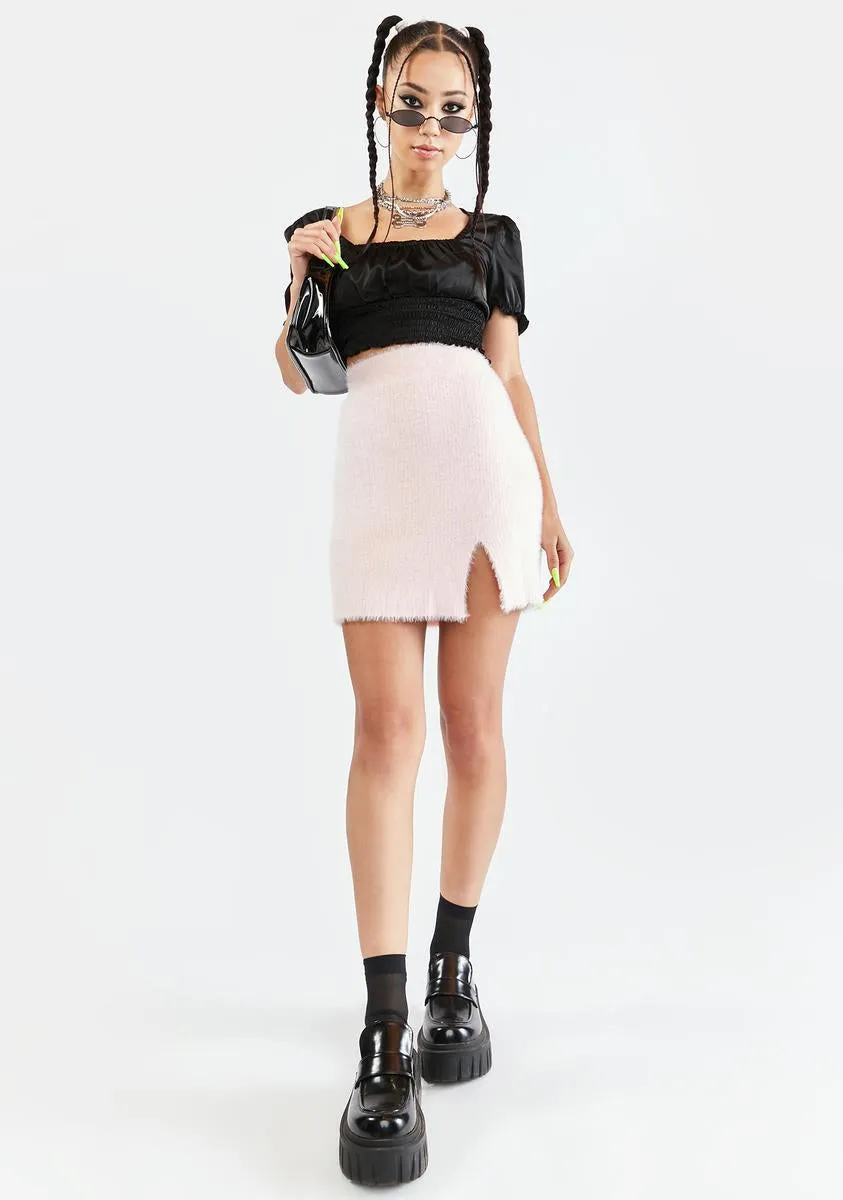 Pale Pink Mini Skirt-