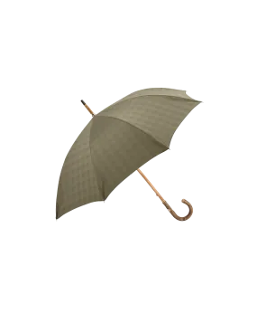 Passotti Ombrelli Brown Glen Check Umbrella With Solid Ash Shaft & Knob End | He Spoke Style