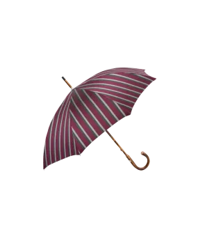 Passotti Ombrelli Red Stripe Umbrella With Solid Chestnut Handle | He Spoke Style