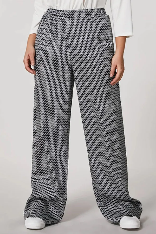 Persona (by Marina Rinaldi) ROTA GRAPHIC PRINT TWILL TROUSERS