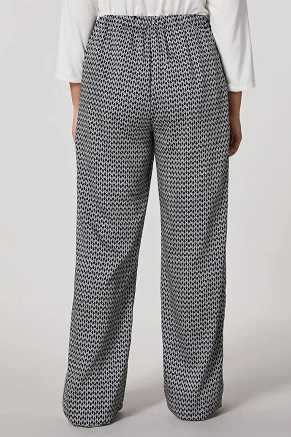 Persona (by Marina Rinaldi) ROTA GRAPHIC PRINT TWILL TROUSERS