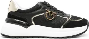 PINKO Love Birds leather sneakers Black