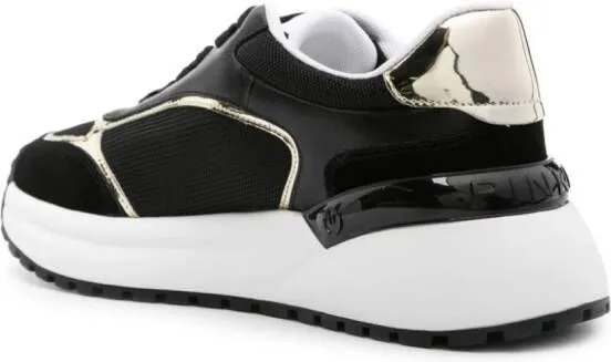 PINKO Love Birds leather sneakers Black