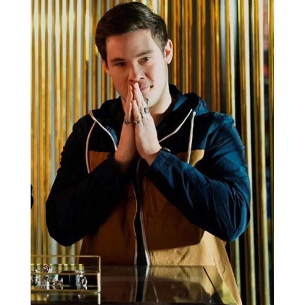 Pitch Perfect Adam Devine Brown and Blue Hooded Jacket