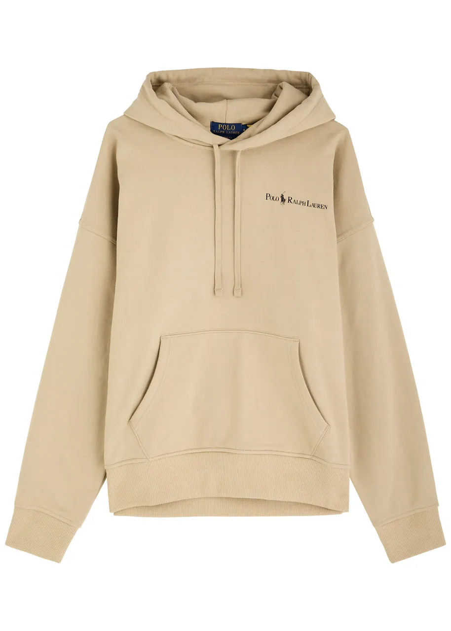 POLO RALPH LAUREN Logo hooded cotton-blend sweatshirt  -                         -                     -                