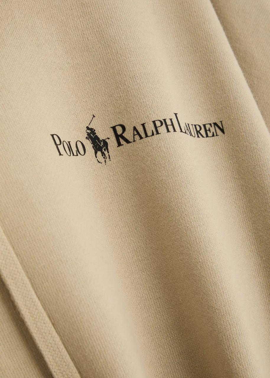 POLO RALPH LAUREN Logo hooded cotton-blend sweatshirt  -                         -                     -                