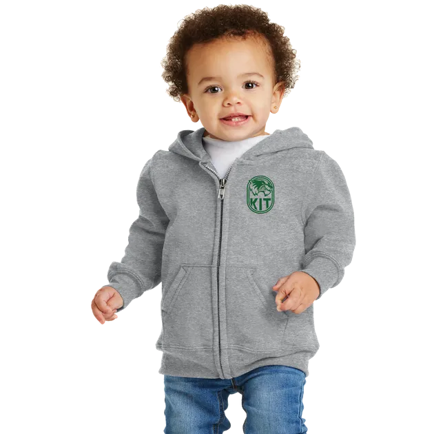 Port & Company Infant Core Fleece Full-Zip Hooded Sweatshirt- Kit Crest