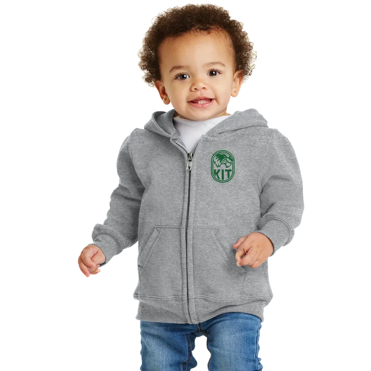 Port & Company Infant Core Fleece Full-Zip Hooded Sweatshirt- Kit Crest