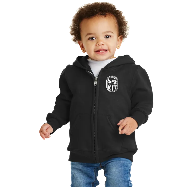 Port & Company Infant Core Fleece Full-Zip Hooded Sweatshirt- Kit Crest