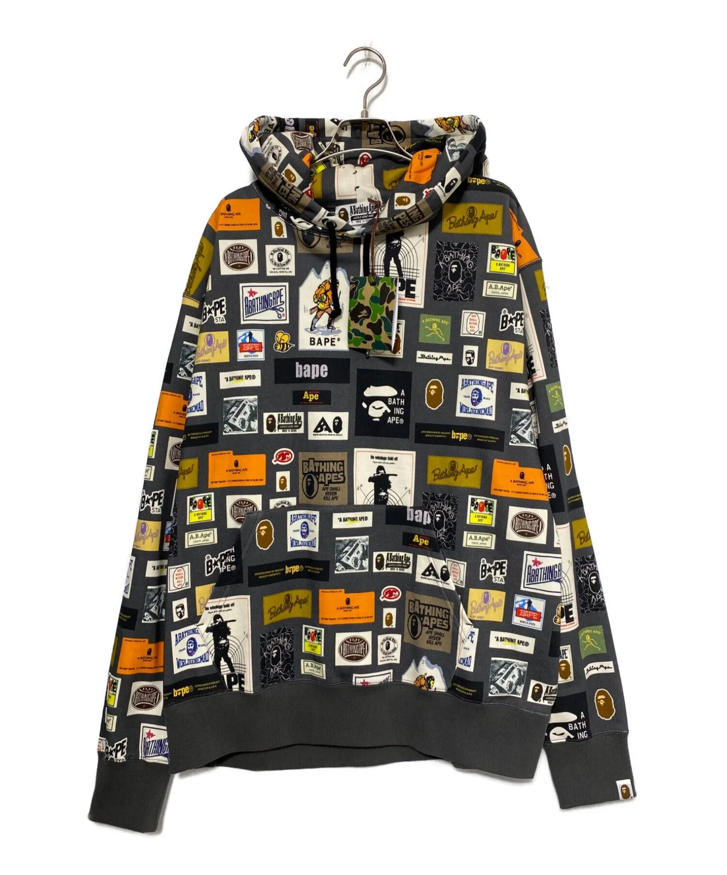 [Pre-owned] A BATHING APE MULTI LABEL RELAXED FIT PULLOVER HOODIE