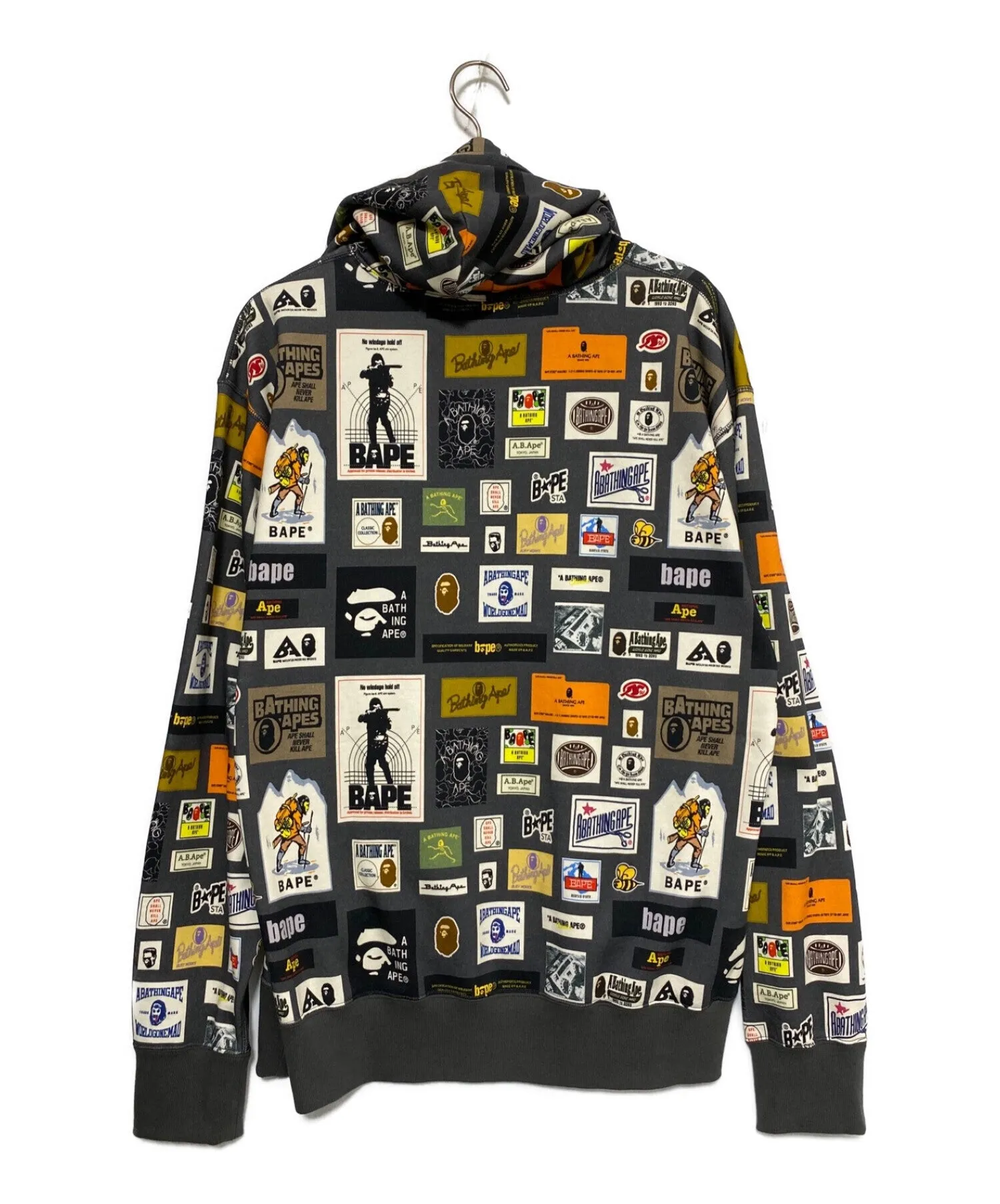 [Pre-owned] A BATHING APE MULTI LABEL RELAXED FIT PULLOVER HOODIE