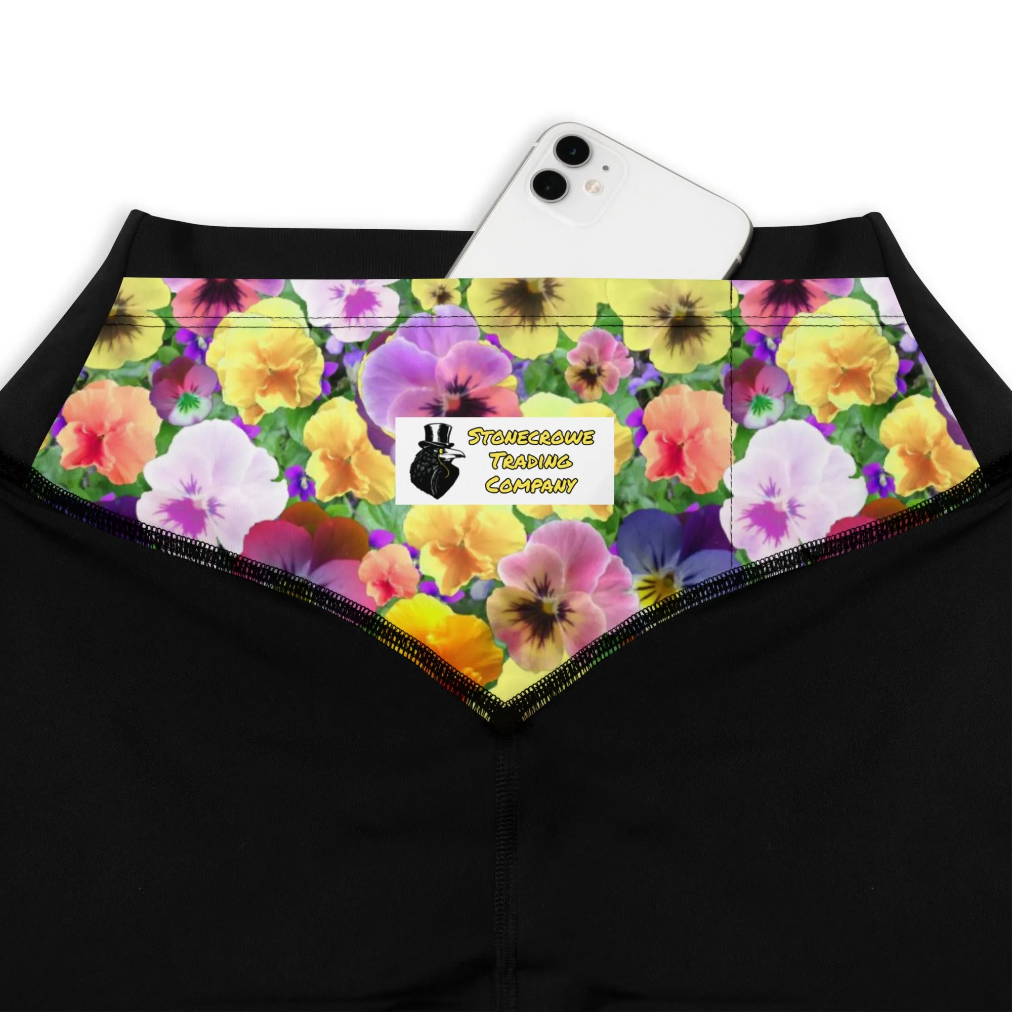 Pretty Pansies Sports Leggings