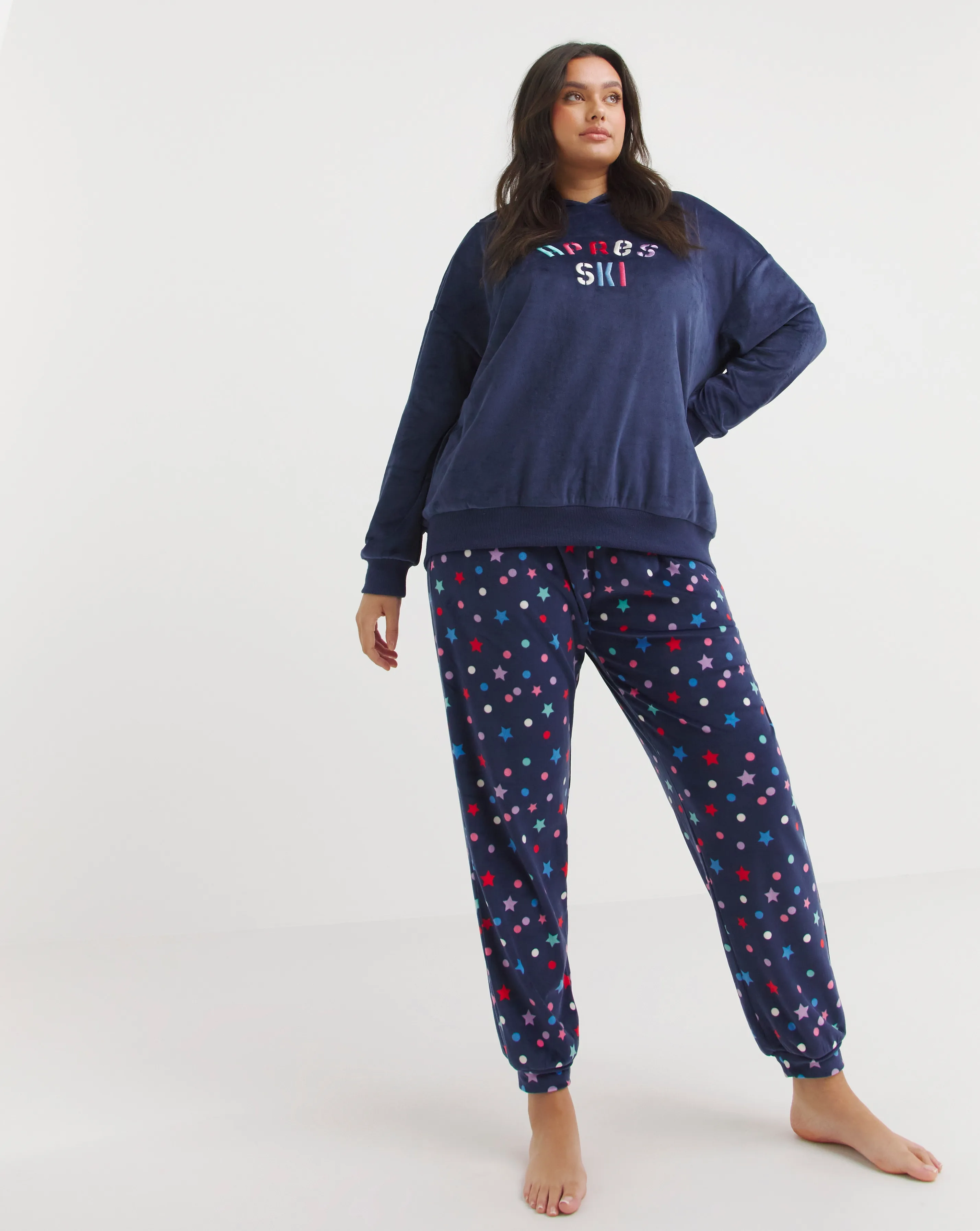 Pretty Secrets Fleece Hooded Lounge Set | Simply Be