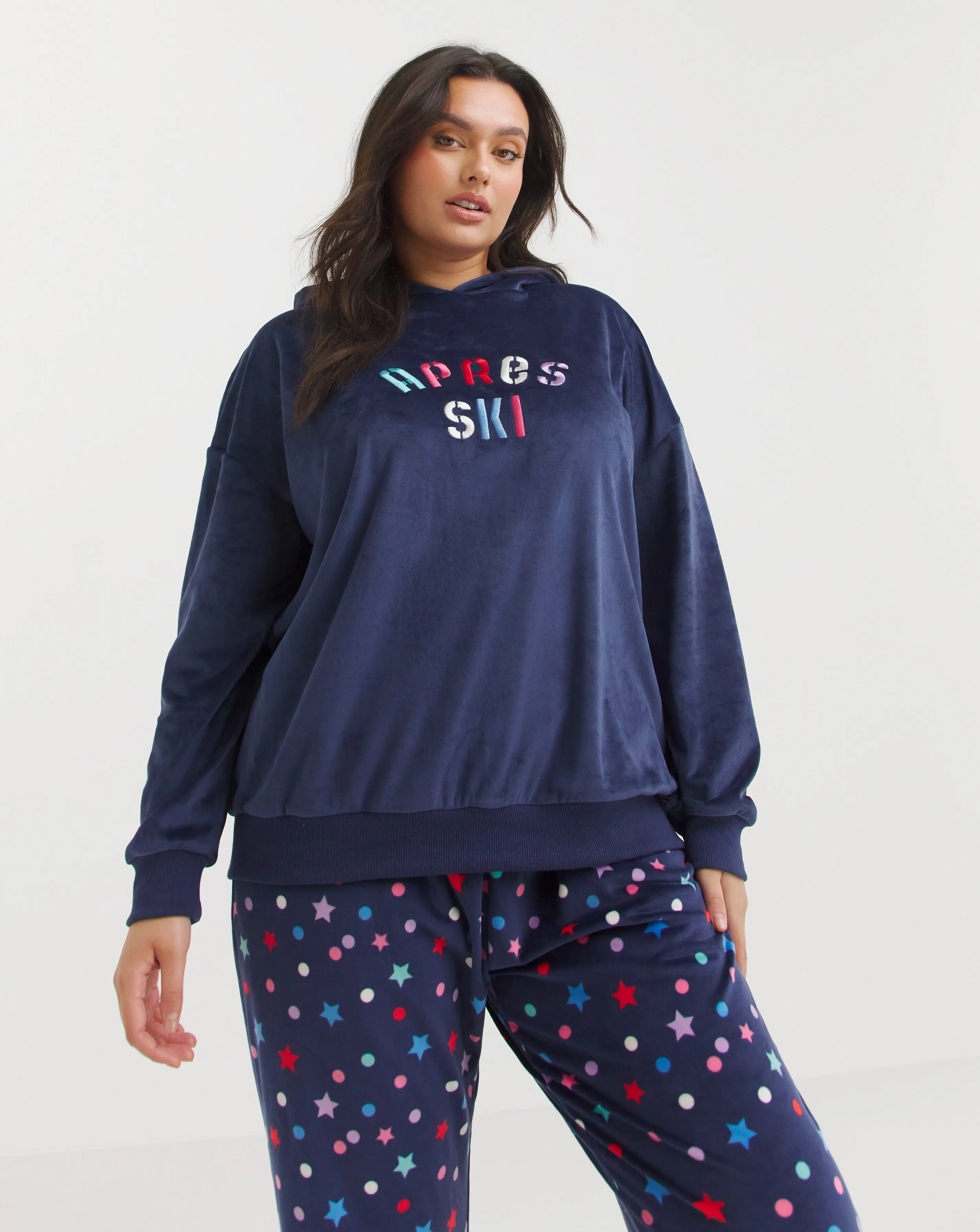 Pretty Secrets Fleece Hooded Lounge Set | Simply Be