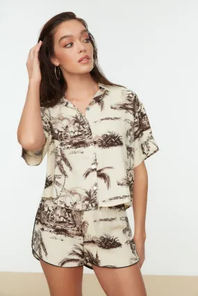 Printed Short Sleeve Shirt And Short Set