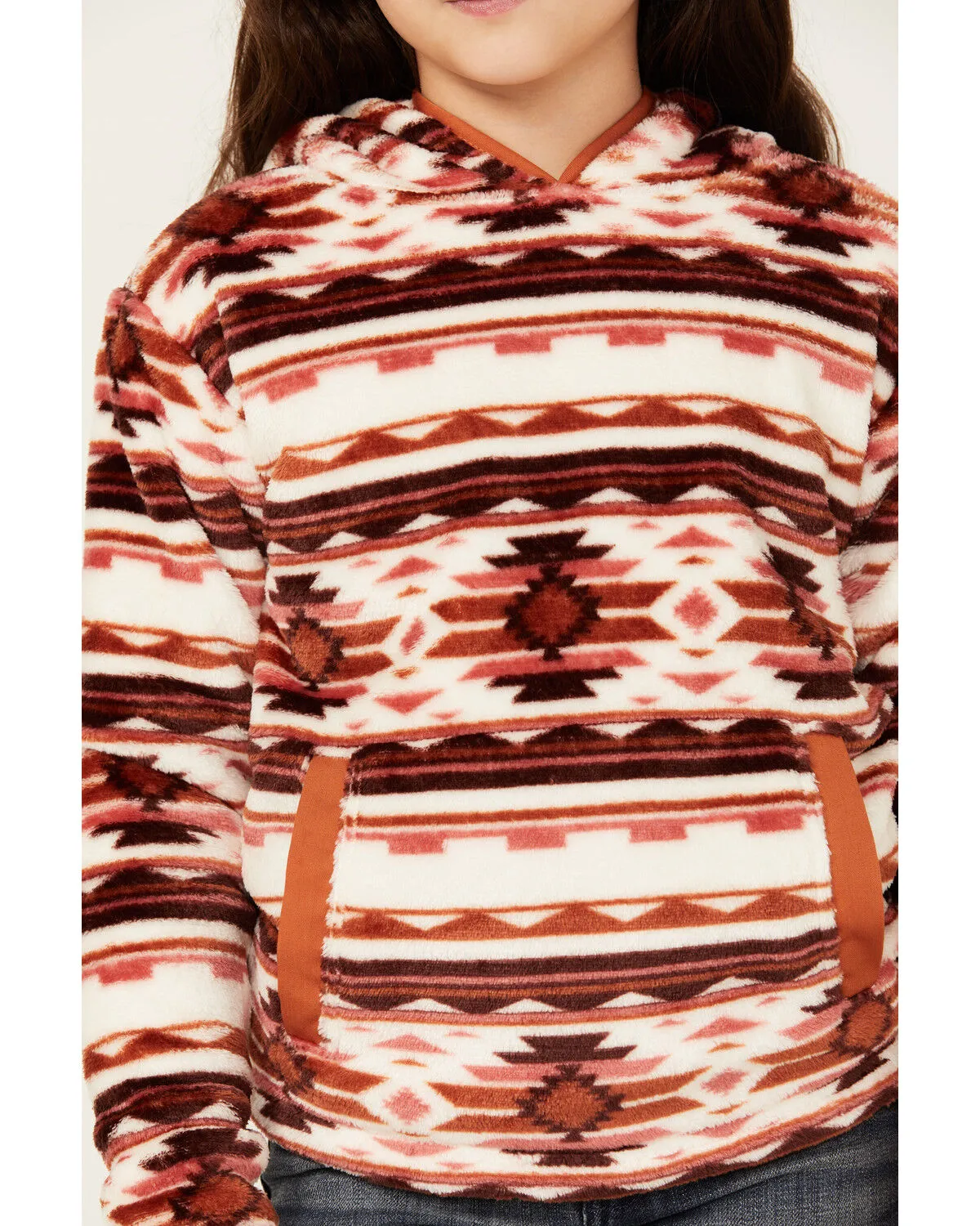 Product Name:  Shyanne Girls' Bailey Po Southwestern Print Polar Fleece Hoodie