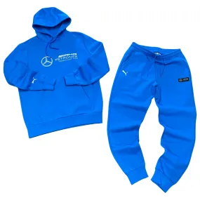 Puma Mercedes MAPF1 ESSENTIALS FLEECE HOODIE SWEATSUIT Men’s-ULTRA BLUE