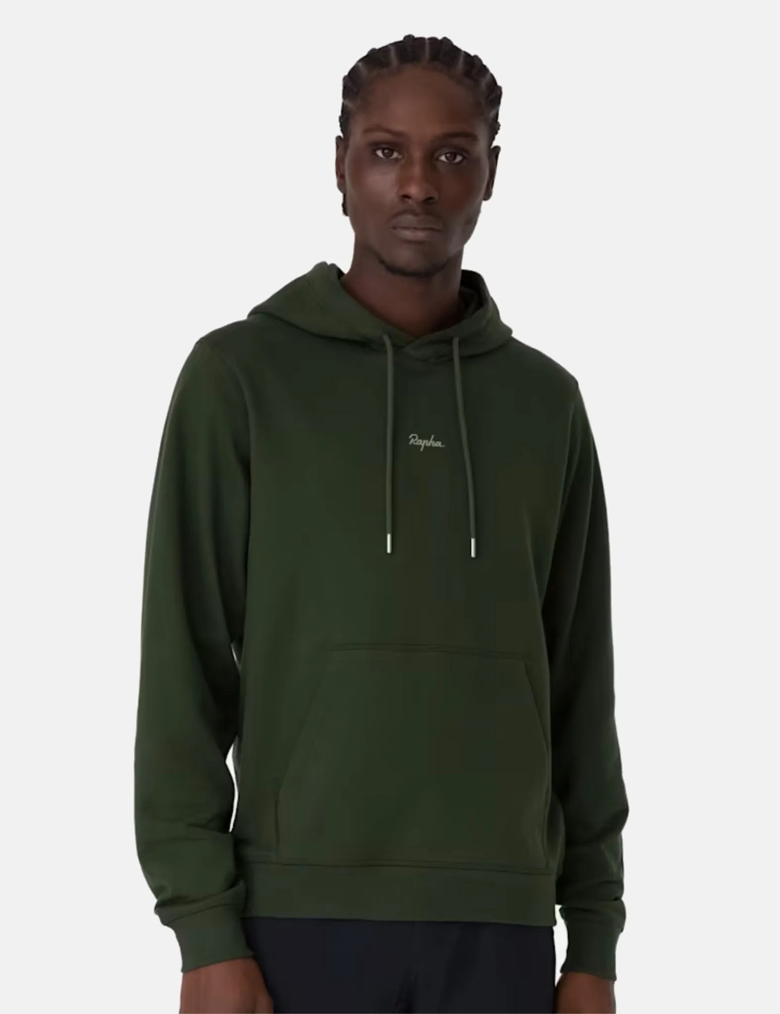 Rapha Men's Hoodie (Cotton) - Deep Olive Green/Olive Green