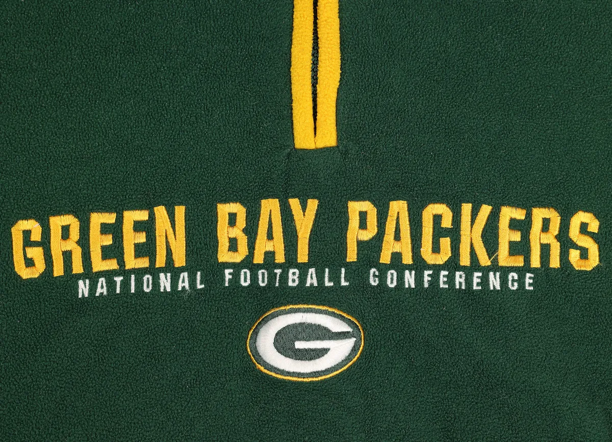 Reebok Green Bay Packers NFL 1/4 Zip Fleece - Green - XL