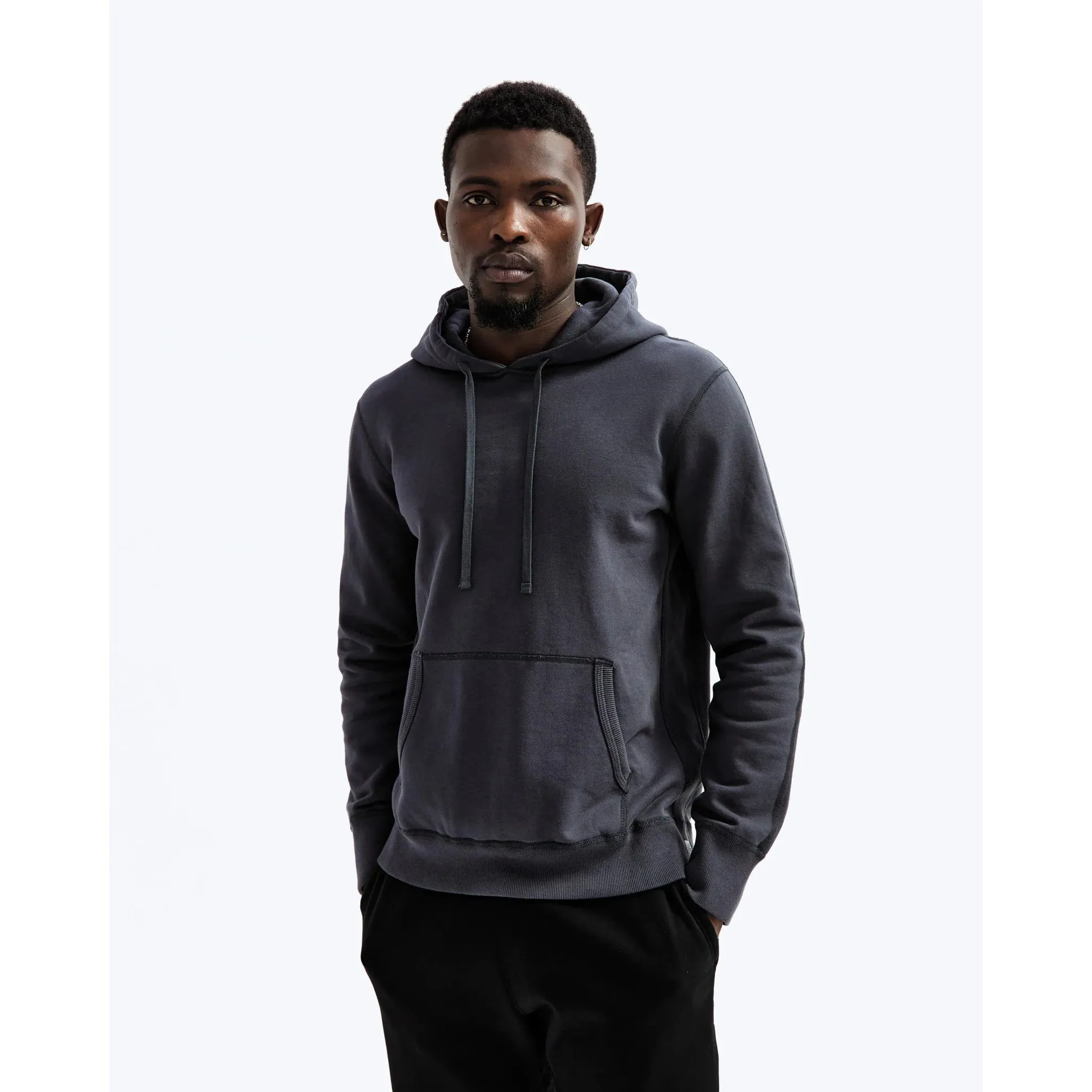 Reigning Champ Men Knit Mid Wt Terry Pullover Hoodie Midnight RC-3206-MID