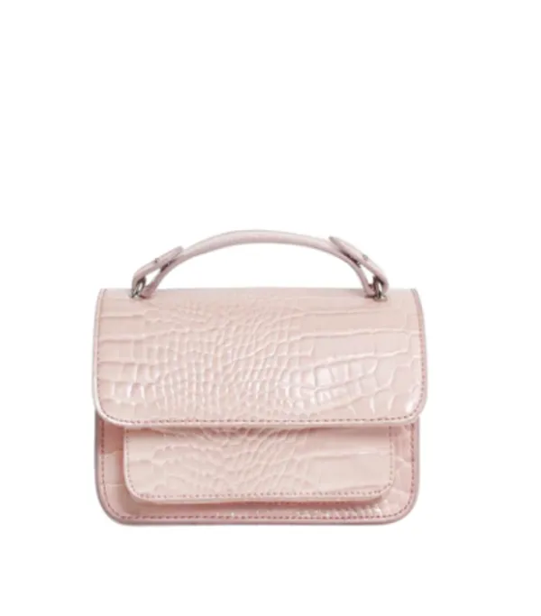 RENEI CROCO SEPIA bag - ROSE