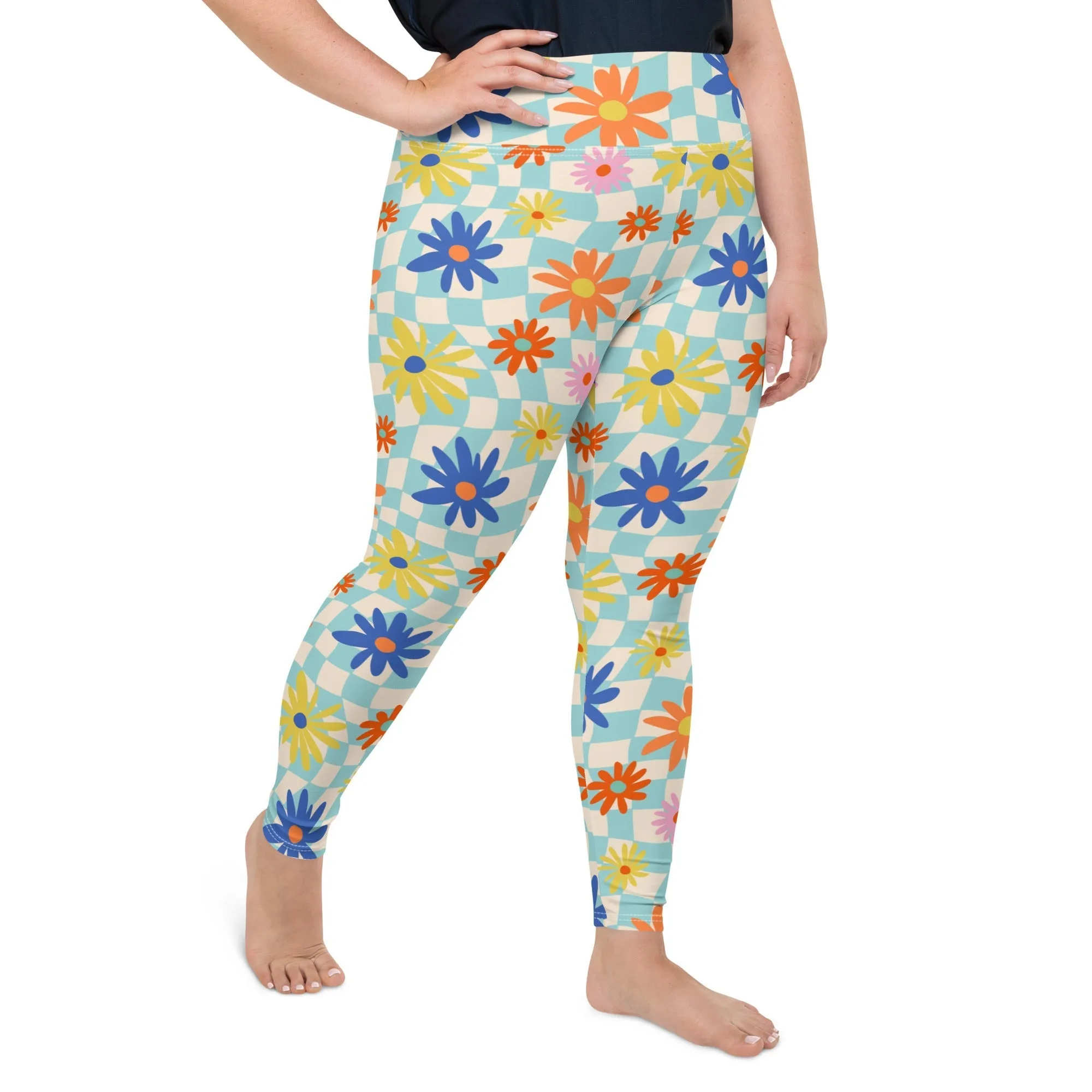 Retro Daisy Plus Size Leggings