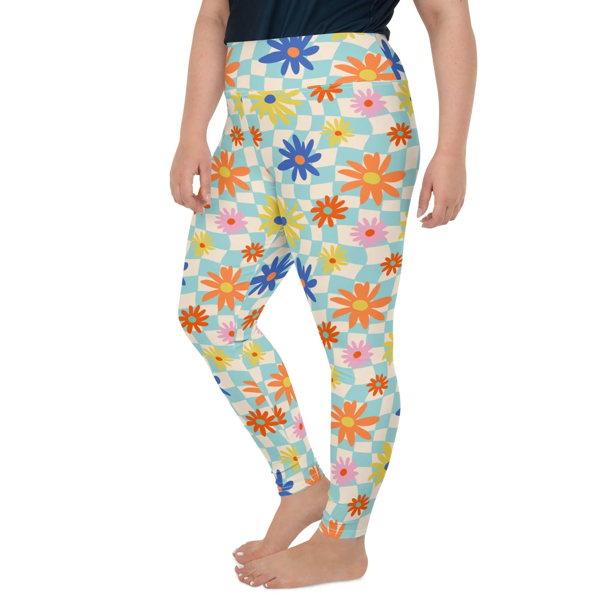 Retro Daisy Plus Size Leggings