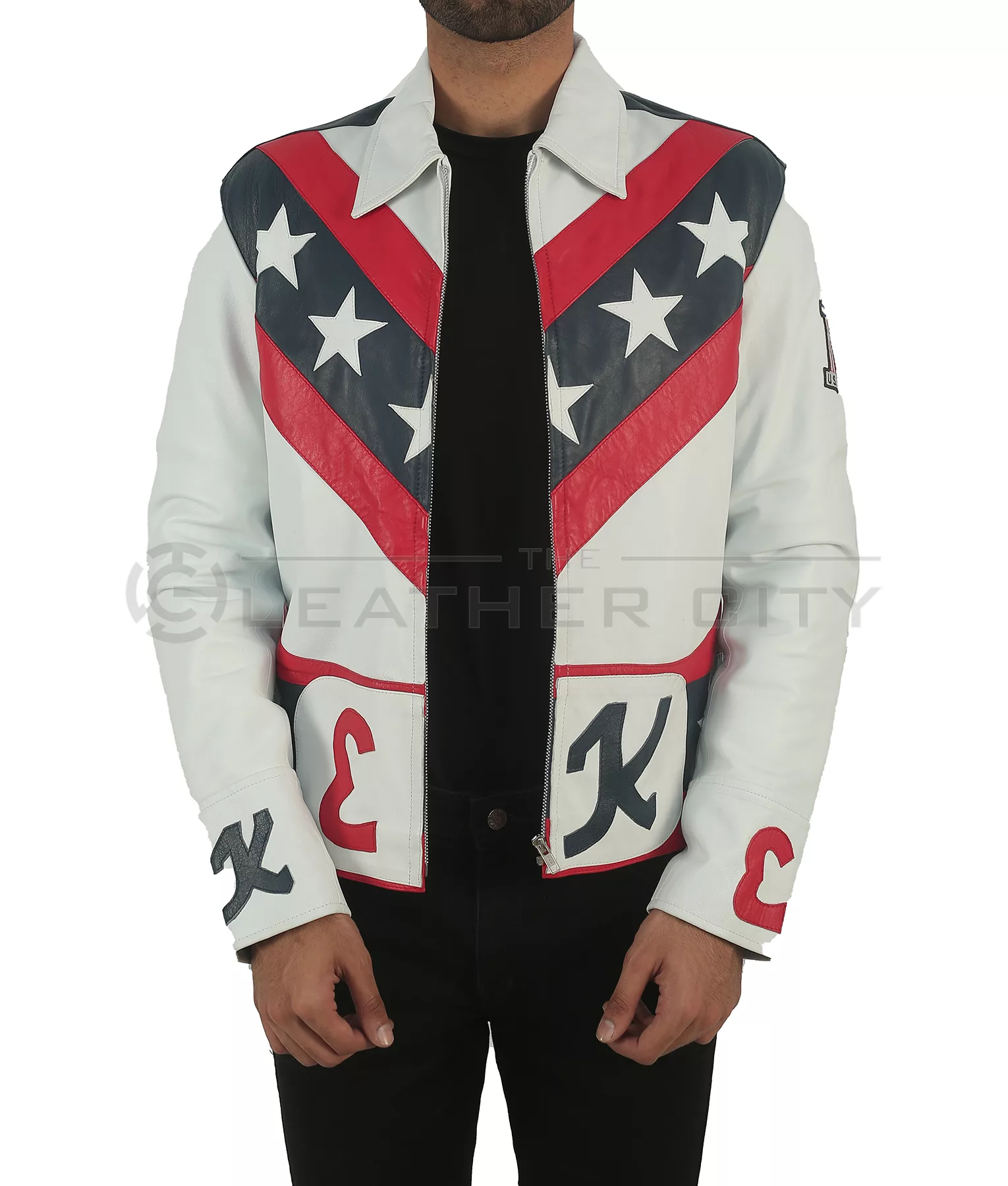 Robert Craig Evel Knievel Daredevil Stuntman Biker Leather Jacket