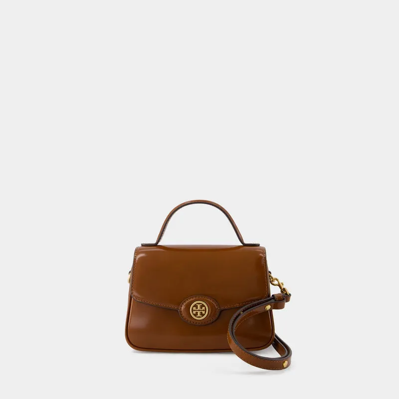 Robinson Small Top Handle Bag - Tory Burch - Leather - Brown