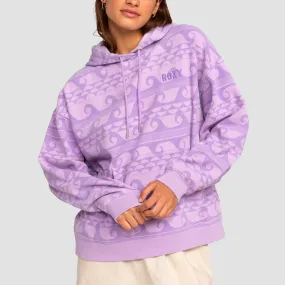 Roxy That Girl Beautiful Pullover Hoodie Crocus Petal Wave 4 Days - Womens