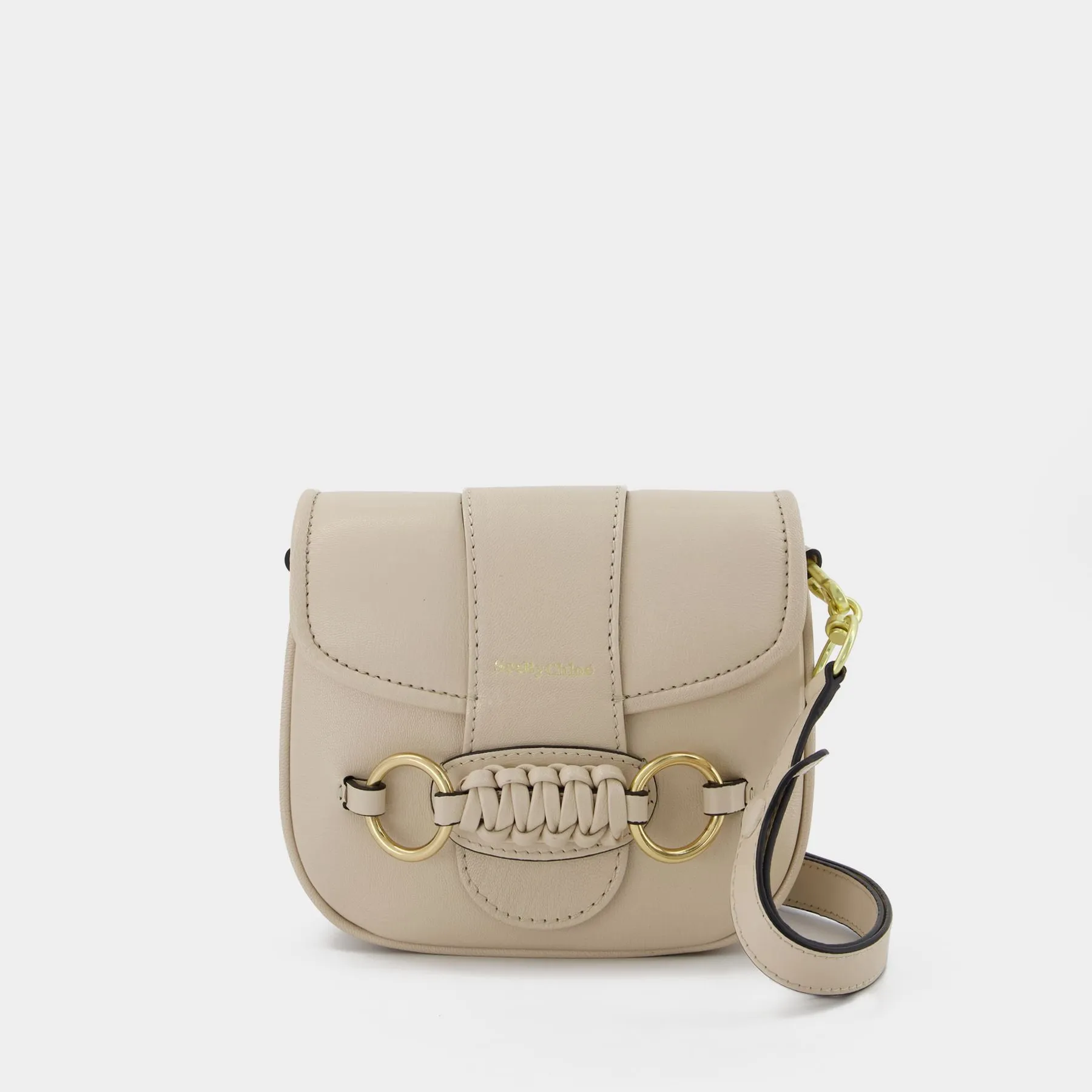 Saddie Hobo Bag - See By Chloe - Cement Beige - Leather