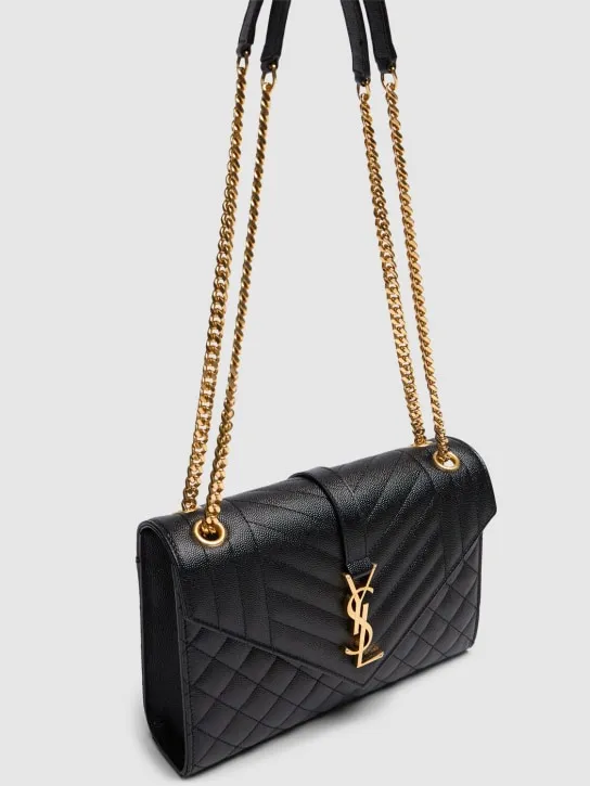 Saint Laurent   Medium Envelope quilted leather bag 